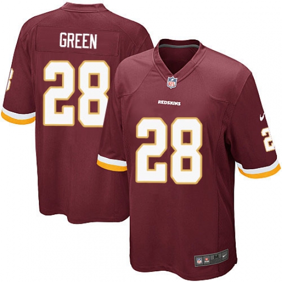 Men's Nike Washington Redskins 28 Darrell Green Game Burgundy Red Team Color NFL Jersey