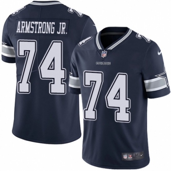 Men's Nike Dallas Cowboys 74 Dorance Armstrong Jr. Navy Blue Team Color Vapor Untouchable Limited Player NFL Jersey