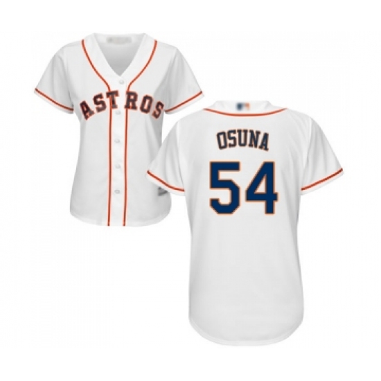 Women's Houston Astros 54 Roberto Osuna Authentic White Home Cool Base Baseball Jersey