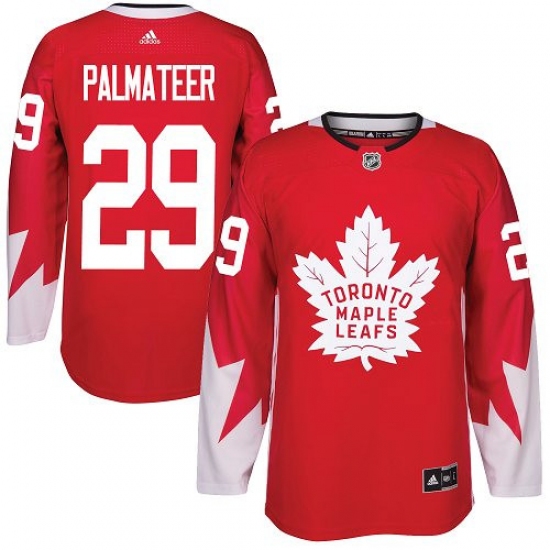 Men's Adidas Toronto Maple Leafs 29 Mike Palmateer Authentic Red Alternate NHL Jersey