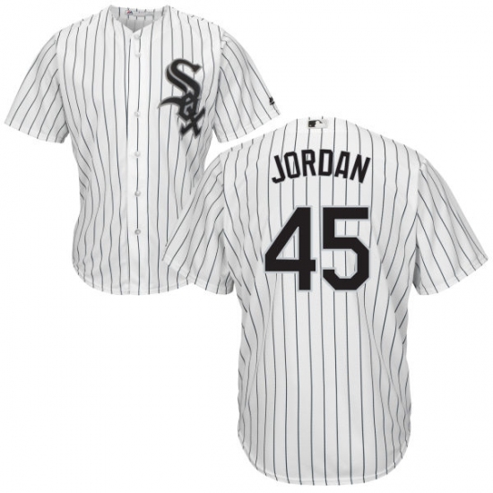 Men's Majestic Chicago White Sox 45 Michael Jordan Replica White Home Cool Base MLB Jersey