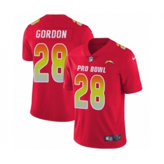 Youth Nike Los Angeles Chargers 28 Melvin Gordon Limited Red AFC 2019 Pro Bowl NFL Jersey