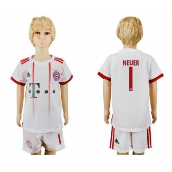 Bayern Munchen 1 Neuer SEC Away Kid Soccer Club Jersey