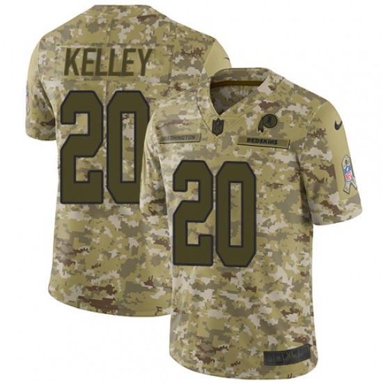 Youth Nike Washington Redskins 20 Rob Kelley Limited Camo 2018 Salute to Service NFL Jersey