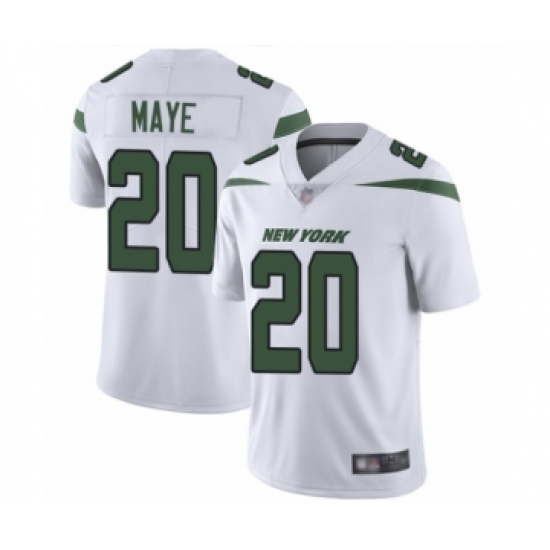 Men's New York Jets 20 Marcus Maye White Vapor Untouchable Limited Player Football Jersey