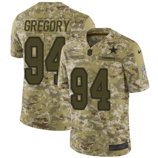 Youth Nike Dallas Cowboys 94 Randy Gregory Limited Camo 2018 Salute to Service NFL Jersey