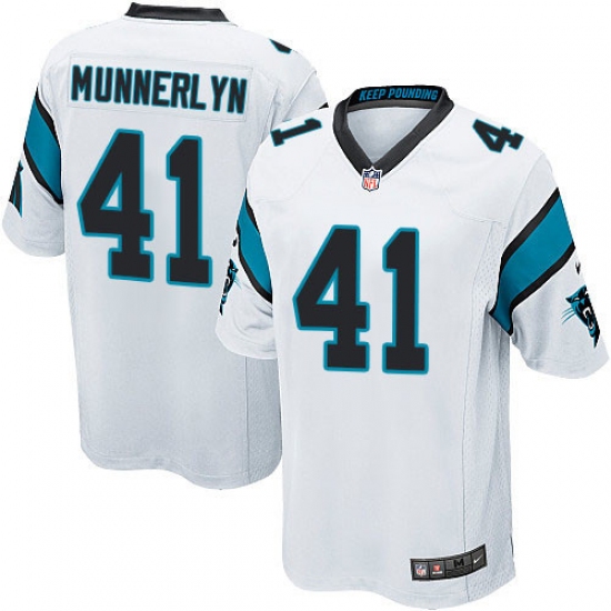 Men's Nike Carolina Panthers 41 Captain Munnerlyn Game White NFL Jersey