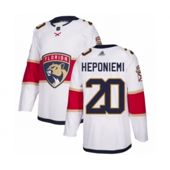 Youth Florida Panthers 20 Aleksi Heponiemi Authentic White Away Hockey Jersey