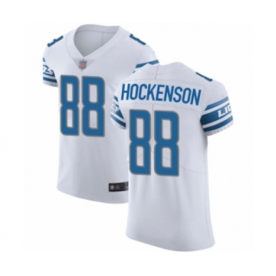 Men's Detroit Lions 88 T.J. Hockenson White Vapor Untouchable Elite Player Football Jersey