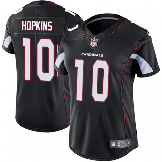 Women's Nike Arizona Cardinals 10 DeAndre Hopkins Black Alternate Stitched NFL Vapor Untouchable Limited Jersey