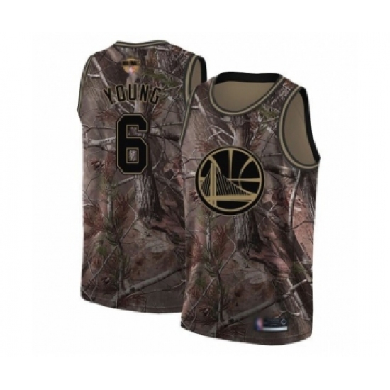 Men's Golden State Warriors 6 Nick Young Swingman Camo Realtree Collection Basketball 2019 Basketball Finals Bound Jersey