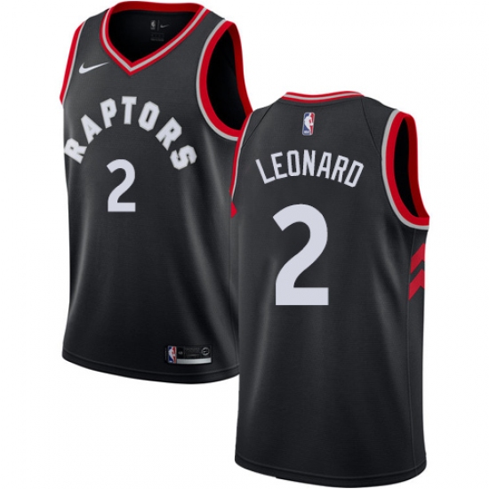 Women's Nike Toronto Raptors 2 Kawhi Leonard Swingman Black NBA Jersey Statement Edition