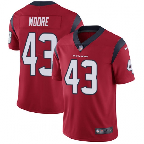 Men's Nike Houston Texans 43 Corey Moore Red Alternate Vapor Untouchable Limited Player NFL Jersey