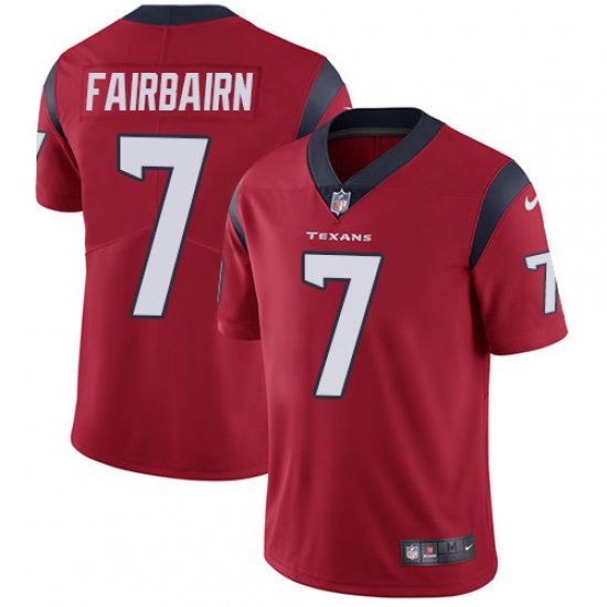 Men's Nike Houston Texans 7 Ka'imi Fairbairn Red Alternate Vapor Untouchable Limited Player NFL Jersey