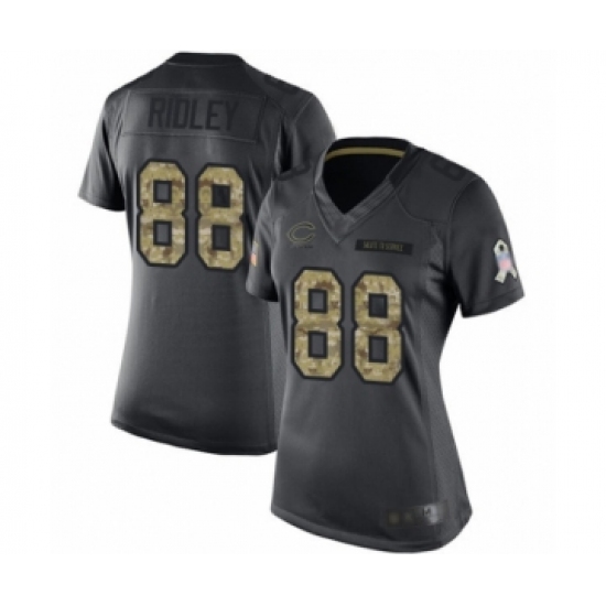 Women's Chicago Bears 88 Riley Ridley Limited Black 2016 Salute to Service Football Jersey