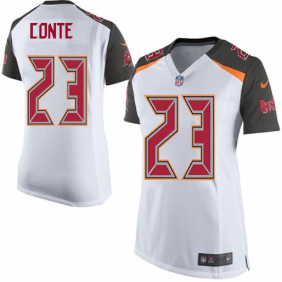 Women's Nike Tampa Bay Buccaneers 23 Chris Conte Game White NFL Jersey