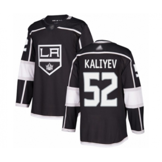 Men's Los Angeles Kings 52 Arthur Kaliyev Premier Black Home Hockey Jersey