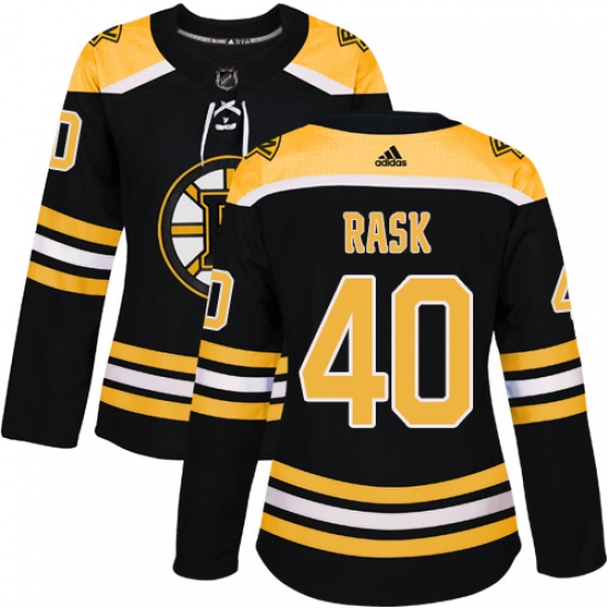 Women's Adidas Boston Bruins 40 Tuukka Rask Authentic Black Home NHL Jersey