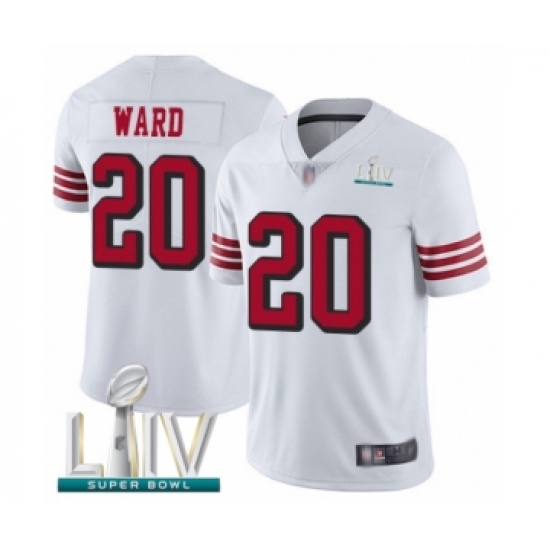 Youth San Francisco 49ers 20 Jimmie Ward Limited White Rush Vapor Untouchable Super Bowl LIV Bound Football Jersey