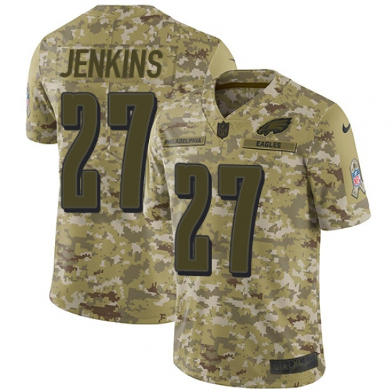 Men's Nike Philadelphia Eagles 27 Malcolm Jenkins Limited Camo 2018 Salute to Service NFL Jersey