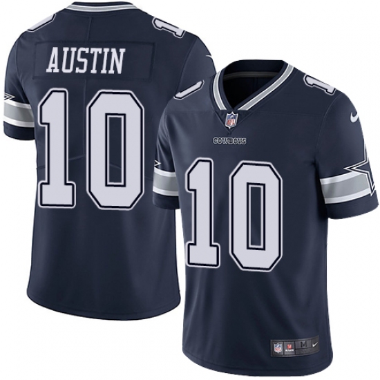 Men's Nike Dallas Cowboys 10 Tavon Austin Navy Blue Team Color Vapor Untouchable Limited Player NFL Jersey