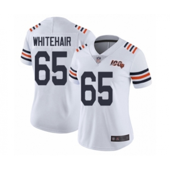 Women's Chicago Bears 65 Cody Whitehair White 100th Season Limited Football Jersey