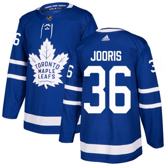 Youth Adidas Toronto Maple Leafs 36 Josh Jooris Authentic Royal Blue Home NHL Jersey