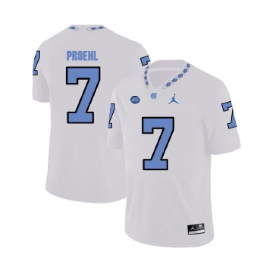 North Carolina Tar Heels 7 Austin Proehl White College Football Jersey