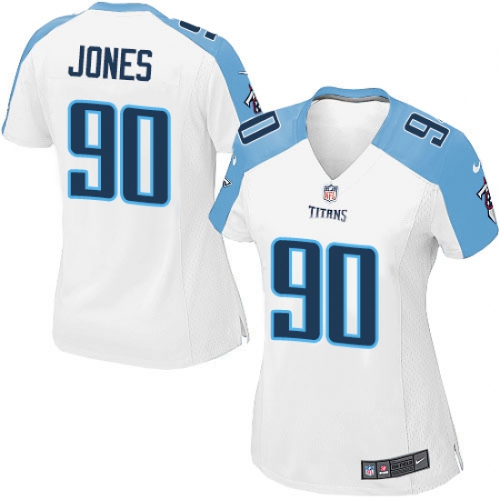 Women's Nike Tennessee Titans 90 DaQuan Jones Game White NFL Jersey