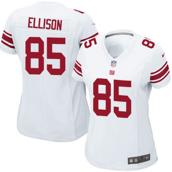 Women's Nike New York Giants 85 Rhett Ellison Game White NFL Jersey