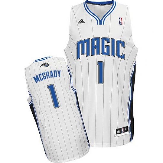 Men's Adidas Orlando Magic 1 Tracy Mcgrady Swingman White Home NBA Jersey