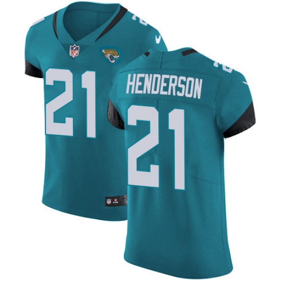 Men's Jacksonville Jaguars 21 C.J. Henderson Teal Green Alternate Stitched New Elite Jersey