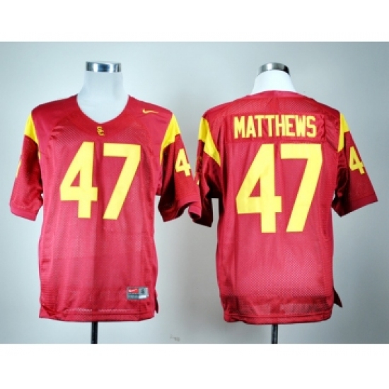 USC Trojans 47 MATTHEWS Red Jerseys