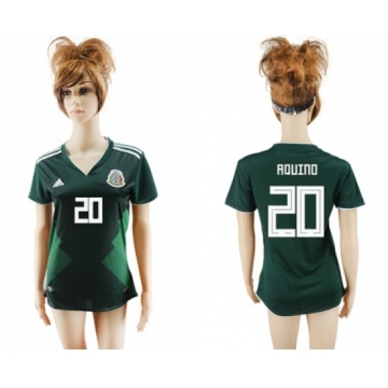 Women's Mexico 20 Aquino Home Soccer Country Jersey