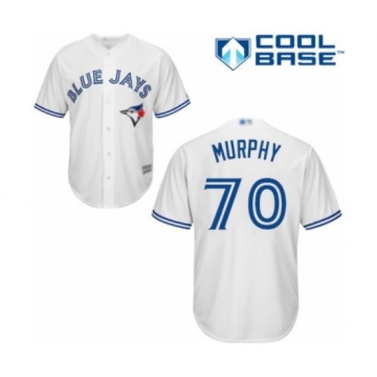 Youth Toronto Blue Jays 70 Patrick Murphy Authentic White Home Baseball Player Jersey