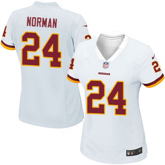 Women's Nike Washington Redskins 24 Josh Norman Game White NFL Jersey