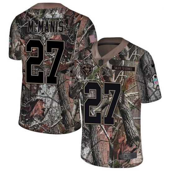 Youth Nike Chicago Bears 27 Sherrick McManis Limited Camo Rush Realtree NFL Jersey