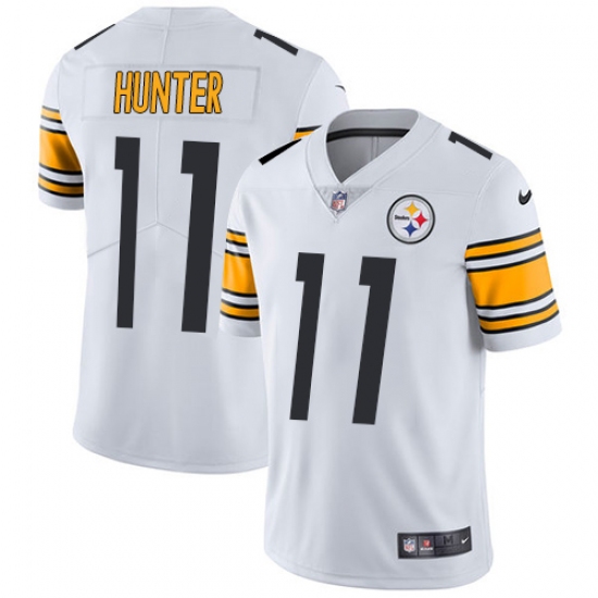 Youth Nike Pittsburgh Steelers 11 Justin Hunter White Vapor Untouchable Limited Player NFL Jersey