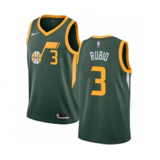 Women's Nike Utah Jazz 3 Ricky Rubio Green Swingman Jersey - Earned Edition