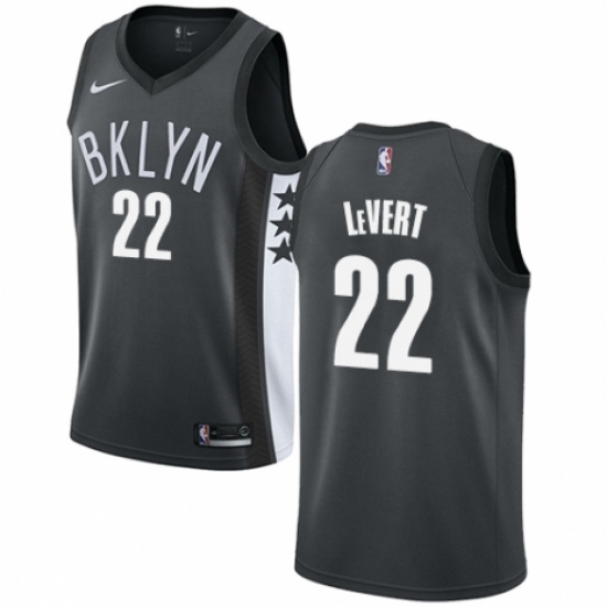 Youth Nike Brooklyn Nets 22 Caris LeVert Authentic Gray NBA Jersey Statement Edition