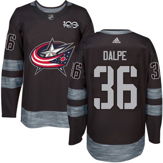 Men's Adidas Columbus Blue Jackets 36 Zac Dalpe Authentic Black 1917-2017 100th Anniversary NHL Jersey