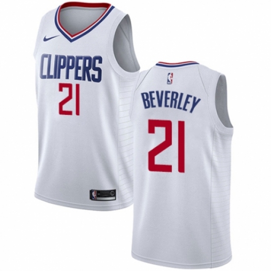 Women's Nike Los Angeles Clippers 21 Patrick Beverley Authentic White NBA Jersey - Association Edition