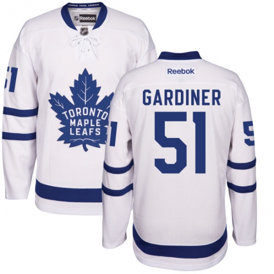 Men's Reebok Toronto Maple Leafs 51 Jake Gardiner Authentic White Away NHL Jersey