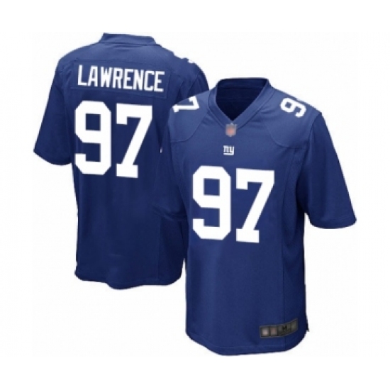 Men's New York Giants 97 Dexter Lawrence Game Royal Blue Team Color Football Jersey