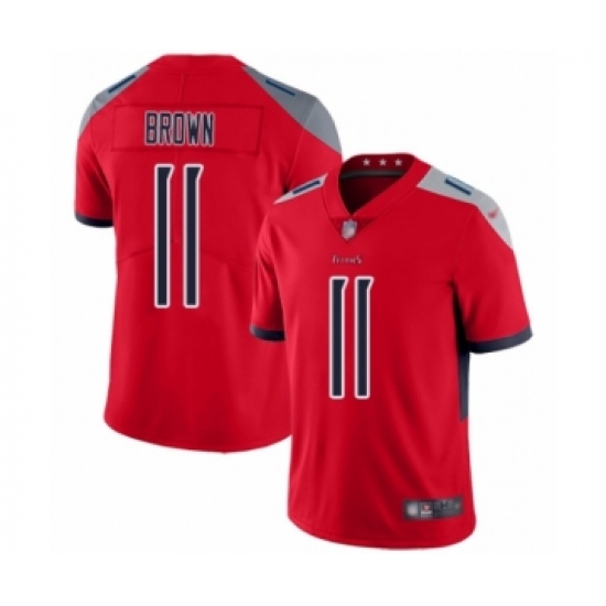 Men's Tennessee Titans 11 A.J. Brown Limited Red Inverted Legend Football Jersey