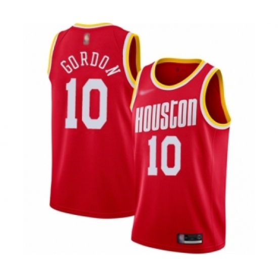 Women's Houston Rockets 10 Eric Gordon Swingman Red Hardwood Classics Finished Basketball Jersey