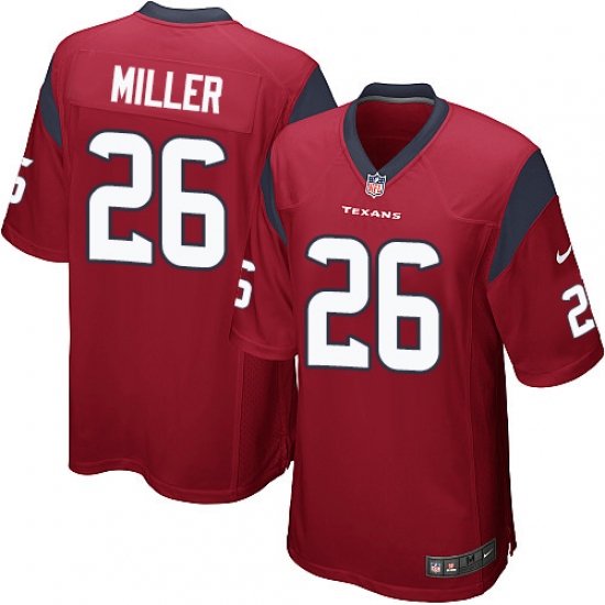 Men's Nike Houston Texans 26 Lamar Miller Game Red Alternate NFL Jersey