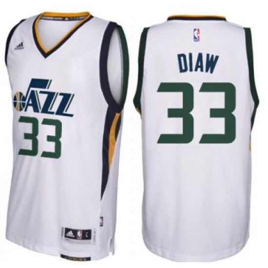 Men's Utah Jazz 33 Boris Diaw adidas White New Swingman Home Jersey