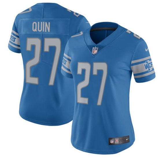 Women's Nike Detroit Lions 27 Glover Quin Limited Light Blue Team Color Vapor Untouchable NFL Jersey