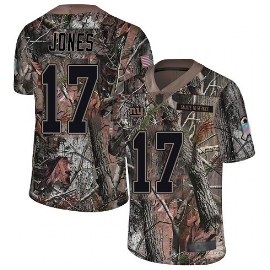 Nike New York Giants 17 Daniel Jones Camo Men's Stitched NFL Limited Rush Realtree Jersey